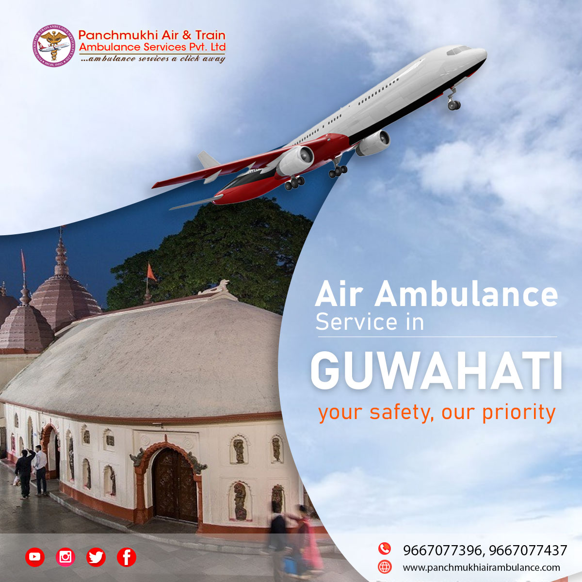 New Charter Air Ambulance Services in Guwahati