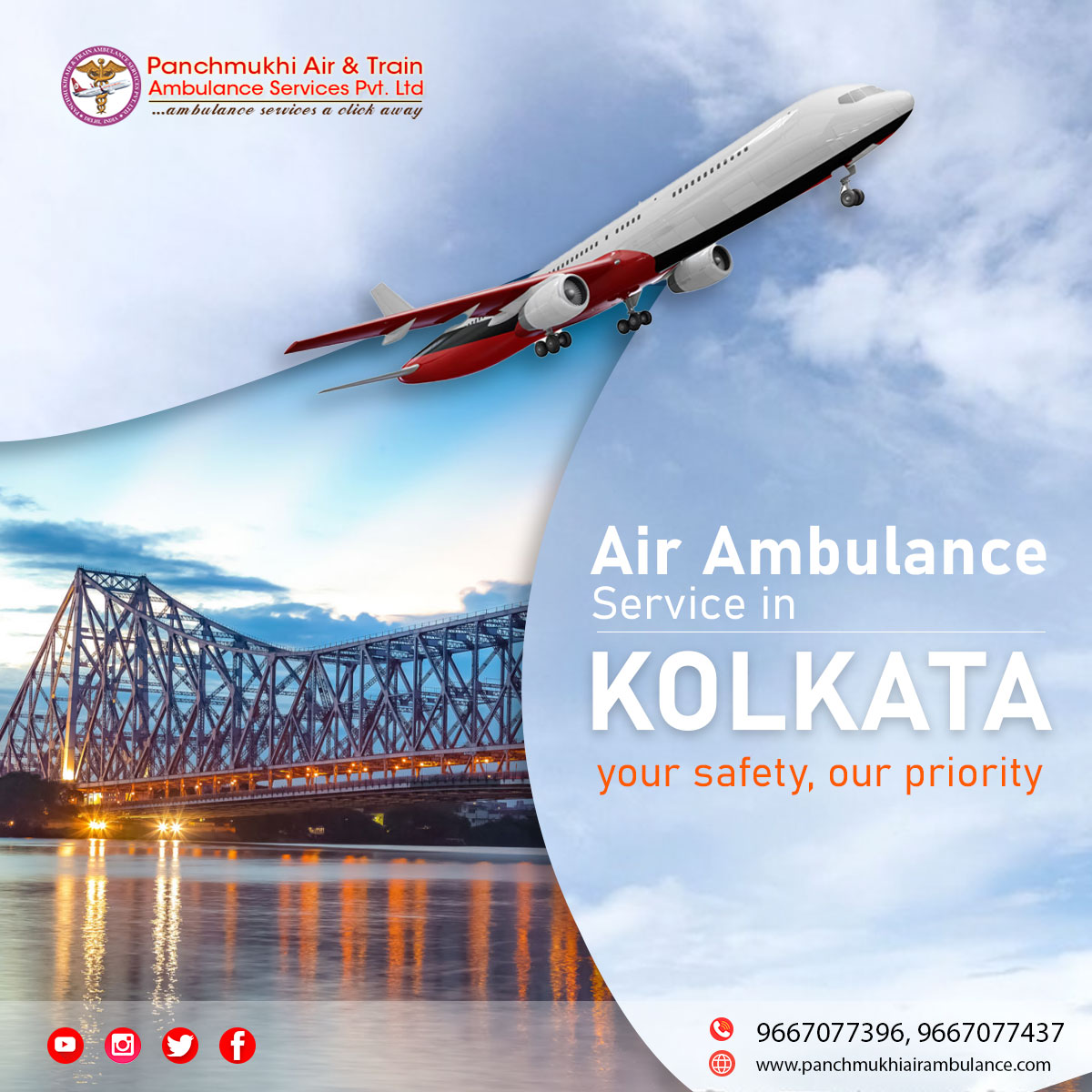 New Charter Air Ambulance Services in Kolkata