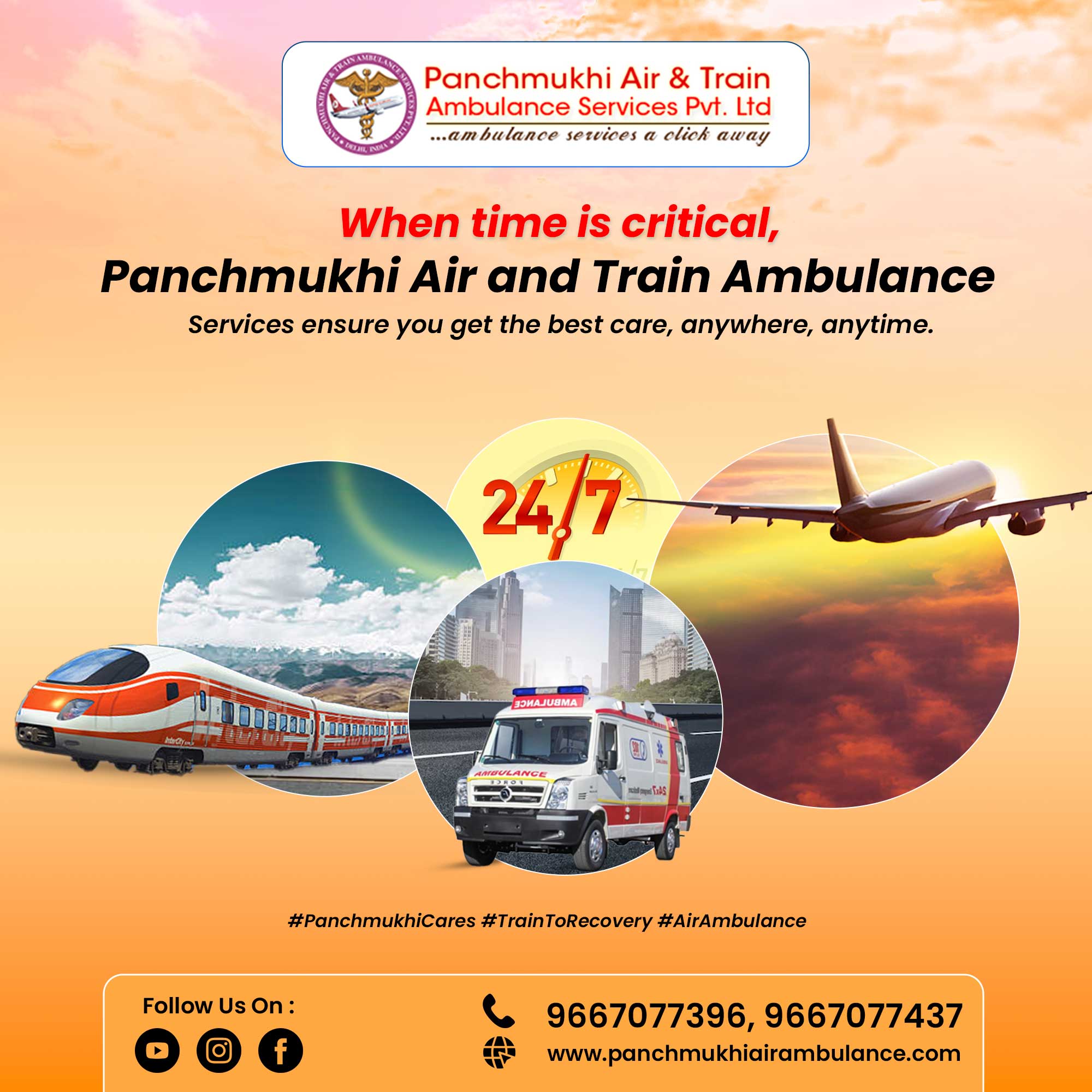 Your Medical Transfer would start and end without Hassle when You Choose Panchmukhi Air and Train Ambulance Service in Mumbai