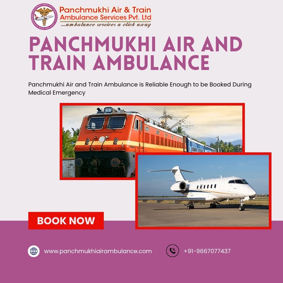 Panchmukhi’s Air and Train Ambulance Service in Patna is considered an Excellent Choice for Covering Longer distances