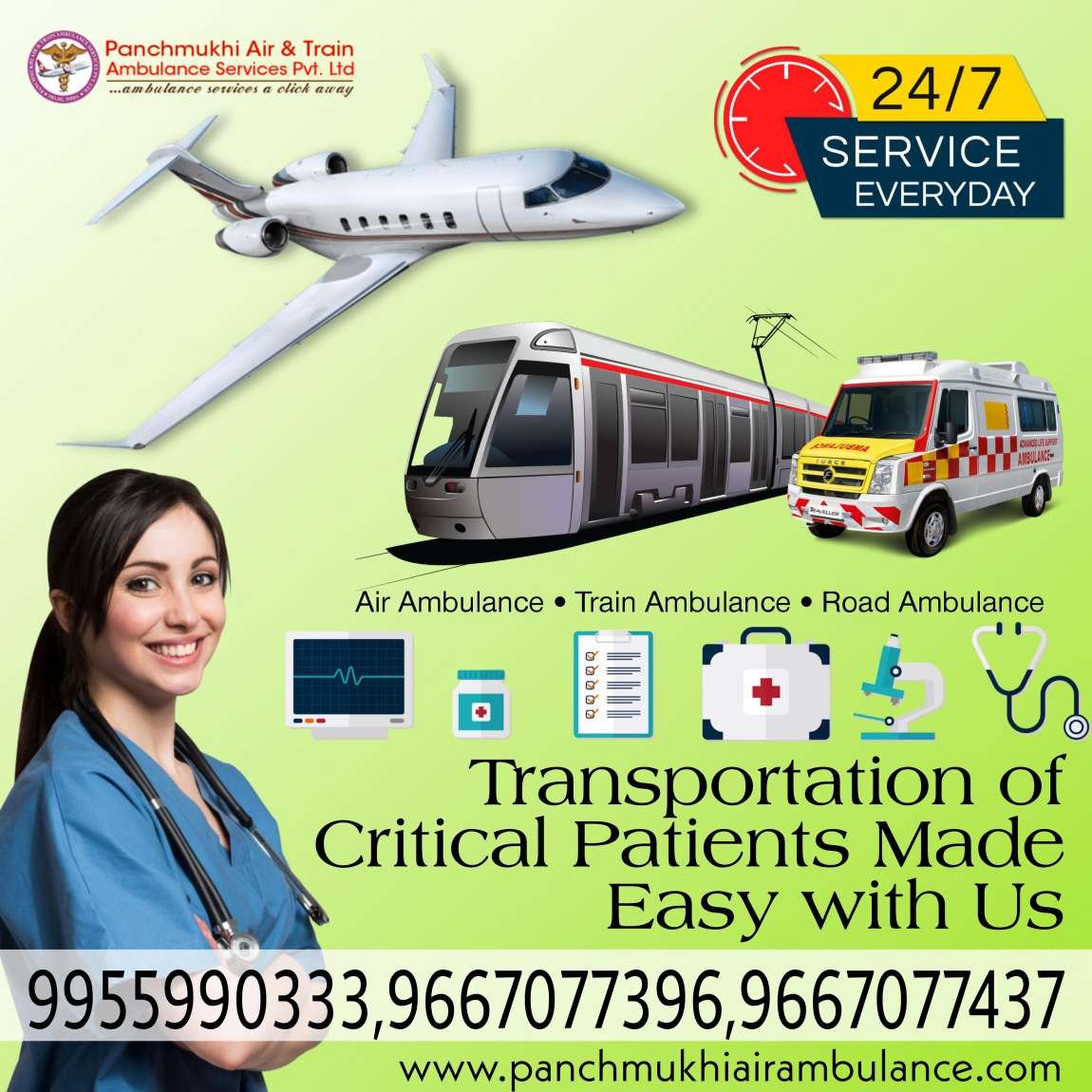 Panchmukhi’s Air and Train Ambulance Services in Patna is a Tailored Solution for Taking Patients to a Certain Location