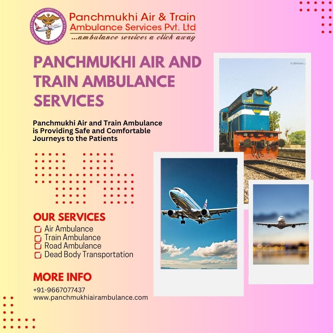 Panchmukhi’s Air and Train Ambulance Services in Mumbai has been designed to Maximize the Level of Comfort Onboard