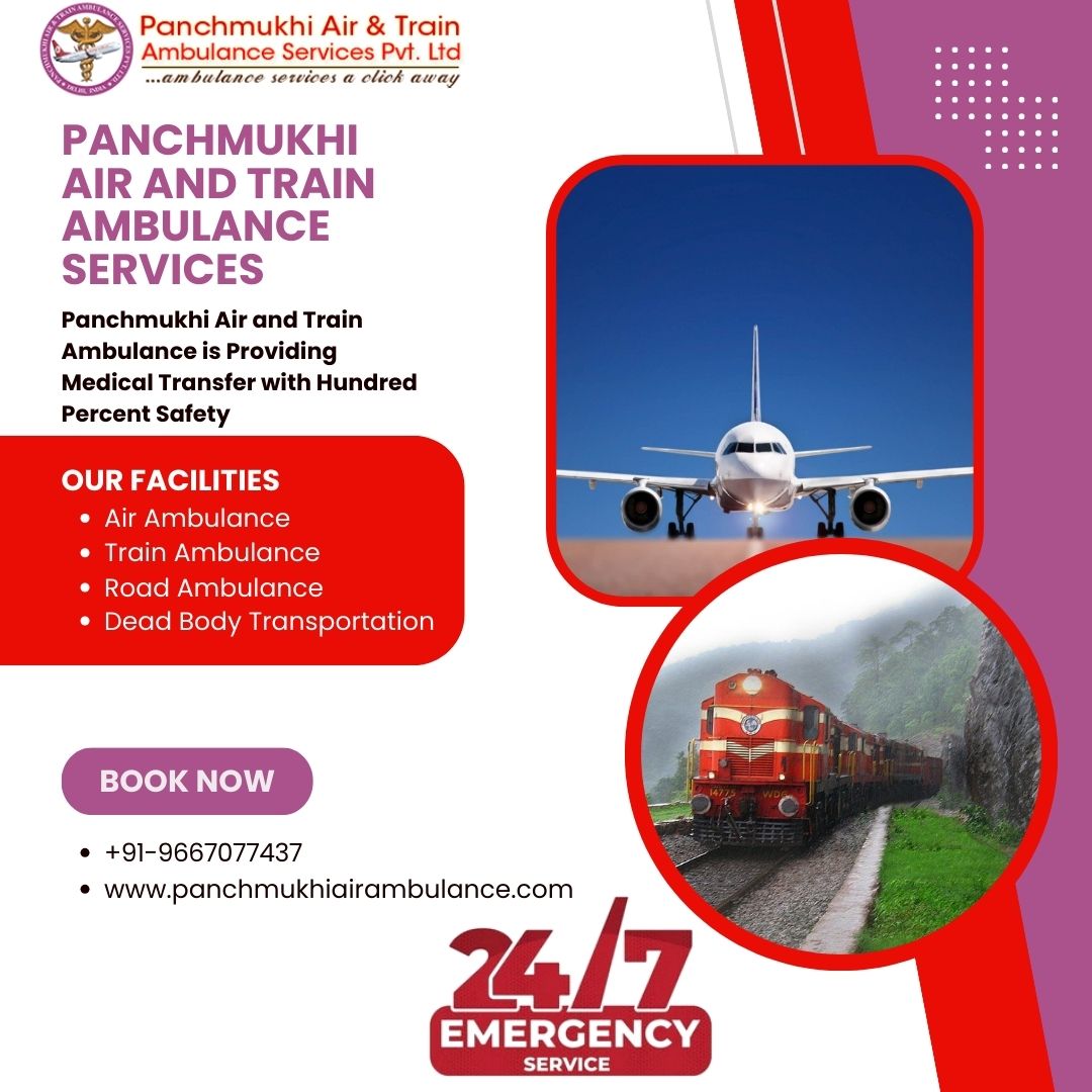 Select Panchmukhi’s Air and Train Ambulance Services in Kolkata for the Provision of Medically Equipped Service
