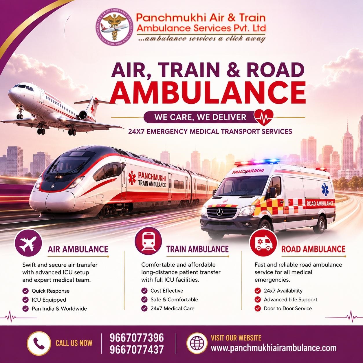 Panchmukhi Air Ambulance in Patna- Convenience and Safety Are Kept at the Top