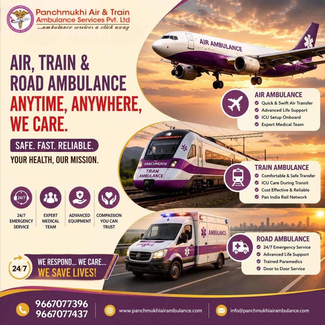 Guaranteed Security can be Experienced at Panchmukhi Air Ambulance Service in Patna