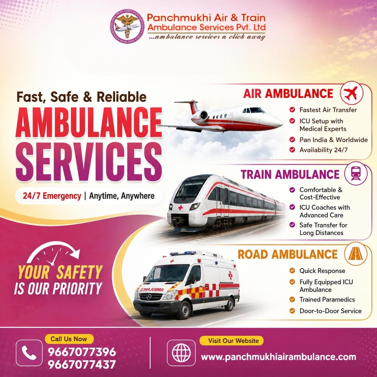 Hiring Panchmukhi Air Ambulance Service in Ranchi Would Be Favourable for You