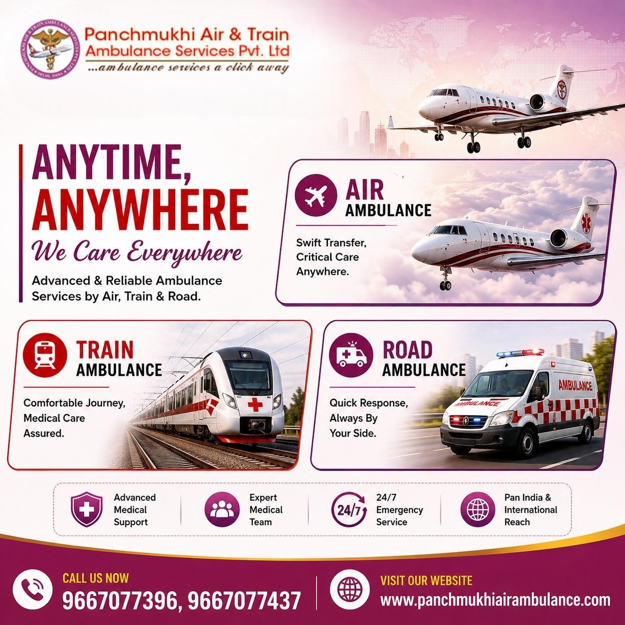 Get Emergency Patient Transfer by Air in Lucknow for Your Convenience at Panchmukhi