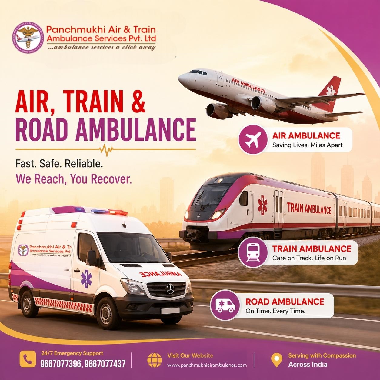 Have a Relaxing Journey with Panchmukhi Air Ambulance Service in Kolkata