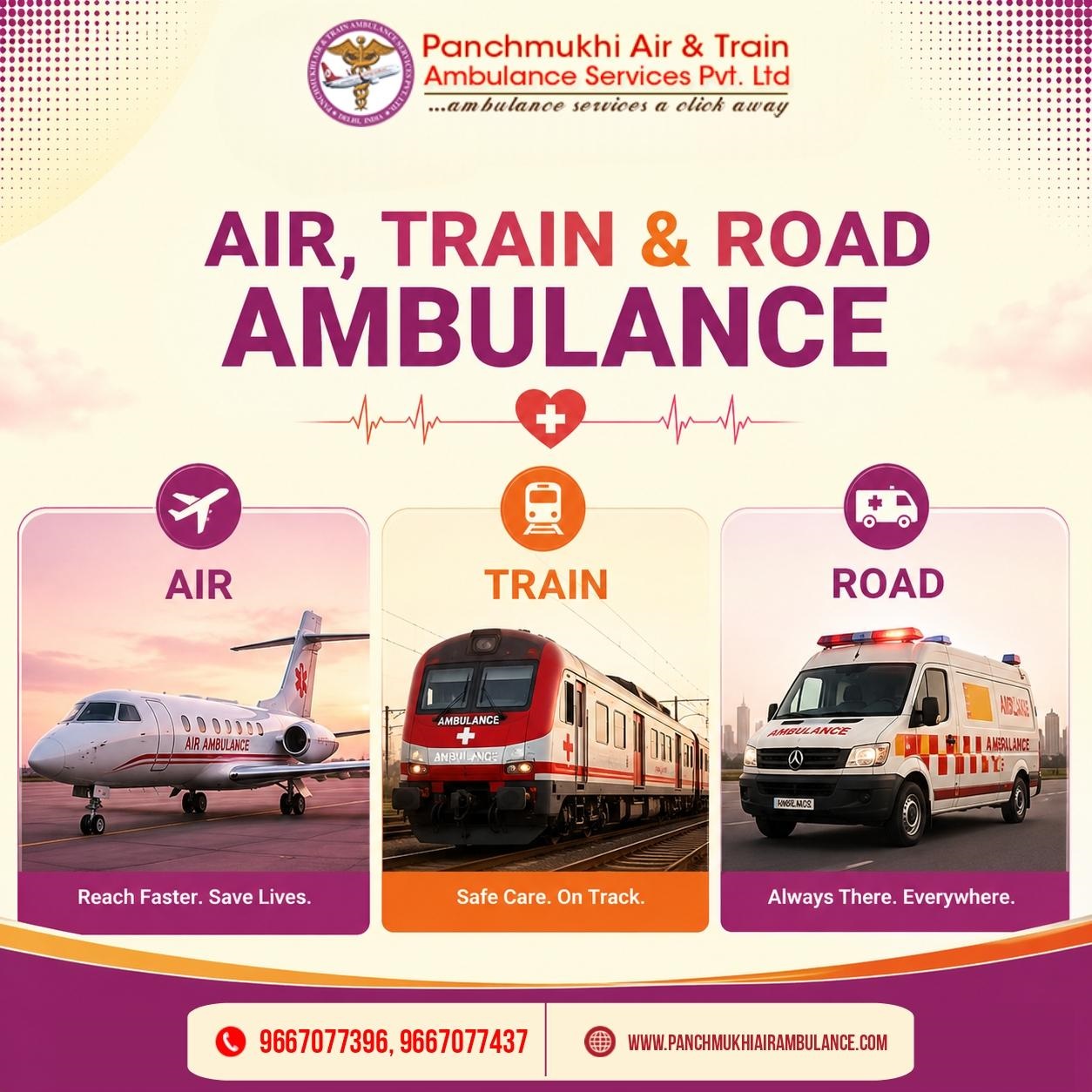 Travel with the Advantage of Life Support Facilities at Panchmukhi Air Ambulance in Patna