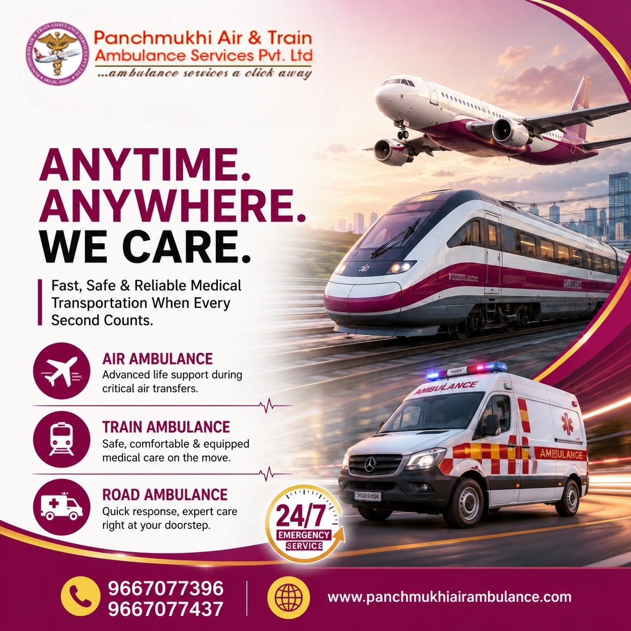 Hire Panchmukhi Air Ambulance in Patna for its Case-Specific Services during an Emergency