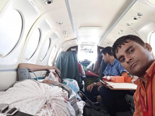 Panchmukhi Air Ambulance from Ban with Full Medical Facility